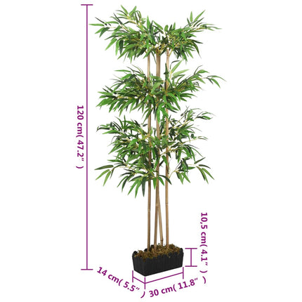 Konstväxt bambu 760 blad 120 cm grön