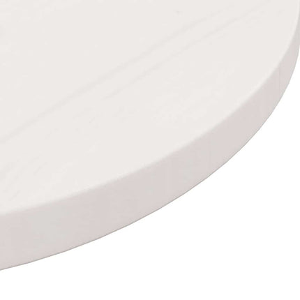 Bordsskiva vit Ø30x3 cm massiv furu