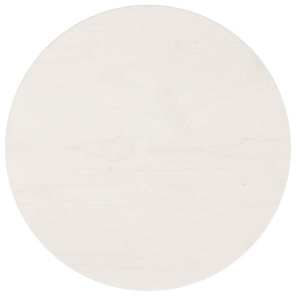 Bordsskiva rund vit Ø40x3 cm massiv furu