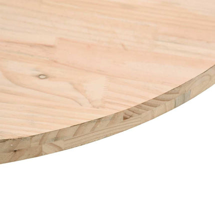 Bordsskiva rund Ø70x3 cm massiv furu