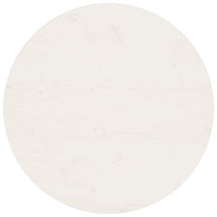 Bordsskiva rund vit Ø70x3 cm massiv furu