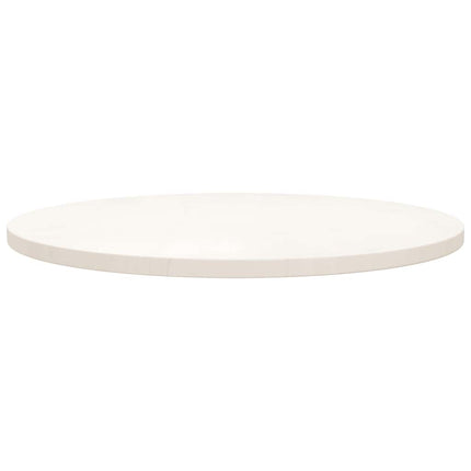 Bordsskiva rund vit Ø70x3 cm massiv furu