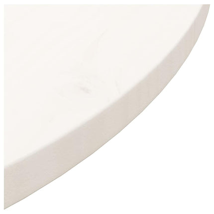 Bordsskiva rund vit Ø70x3 cm massiv furu