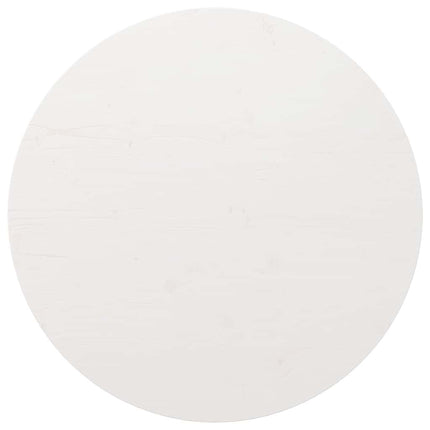 Bordsskiva rund vit Ø80x3 cm massiv furu
