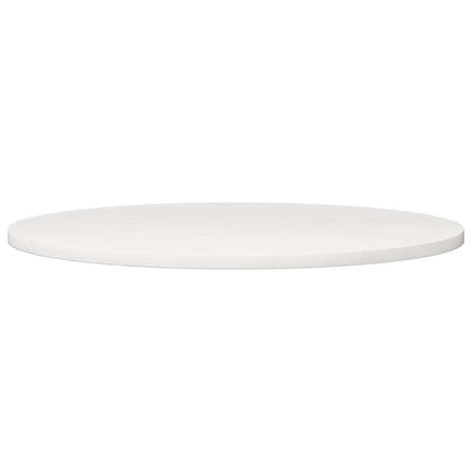 Bordsskiva rund vit Ø80x3 cm massiv furu