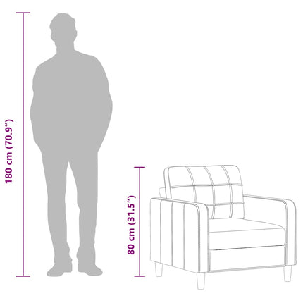 Fåtölj mörkgrå 60 cm tyg