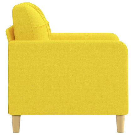 Fåtölj ljusgul 60 cm tyg