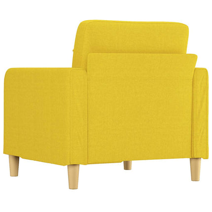 Fåtölj ljusgul 60 cm tyg