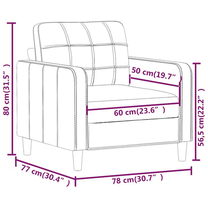 Fåtölj vinröd 60 cm tyg