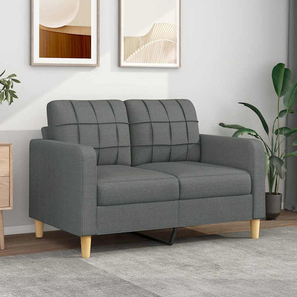 Soffa 2-sits mörkgrå 120 cm tyg