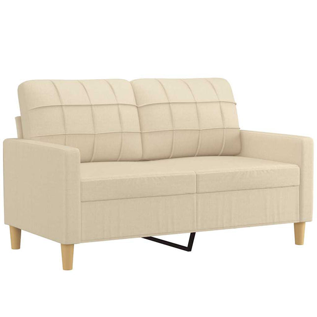 2-sitssoffa gräddvit 120 cm tyg