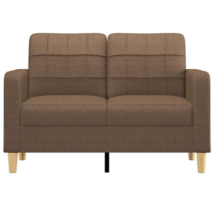 2-sitssoffa brun 120 cm tyg