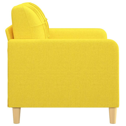 2-sitssoffa ljusggul 120 cm tyg
