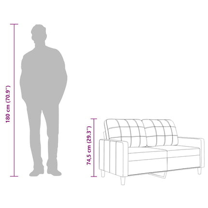 2-sitssoffa ljusggul 120 cm tyg