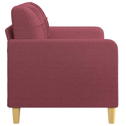 2-sitssoffa vinröd 140 cm tyg