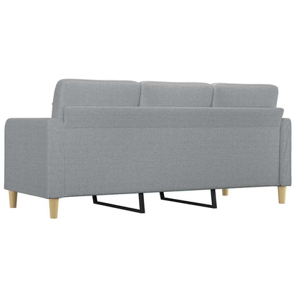 3-sitssoffa ljusgrå 180 cm tyg