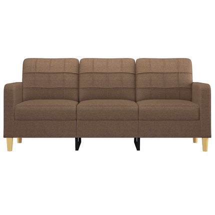 3-sitssoffa brun 180 cm tyg