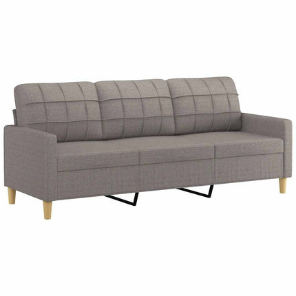 3-sitssoffa taupe 180 cm tyg