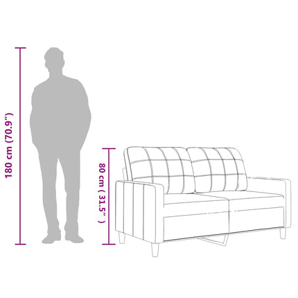 2-sitssoffa Grå 120 cm konstläder