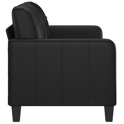 2-sitssoffa svart 140 cm konstläder
