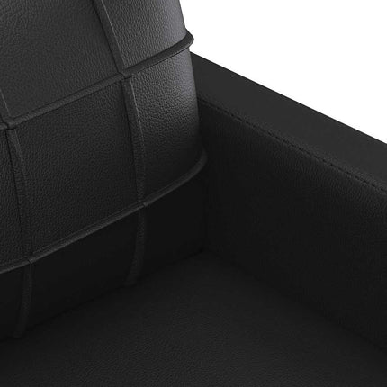 2-sitssoffa svart 140 cm konstläder