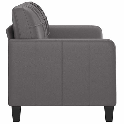 2-sitssoffa grå 140 cm konstläder