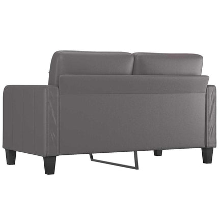 2-sitssoffa grå 140 cm konstläder