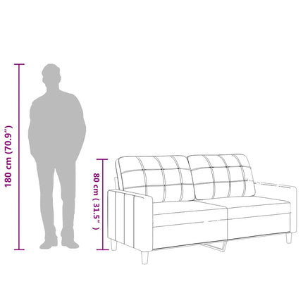 2-sitssoffa vinröd 140 cm fuskläder