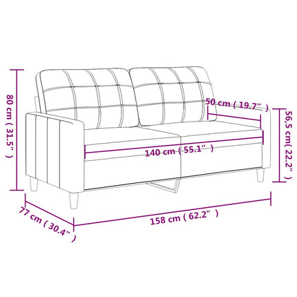 2-sitssoffa cappuccino 140 cm konstläder