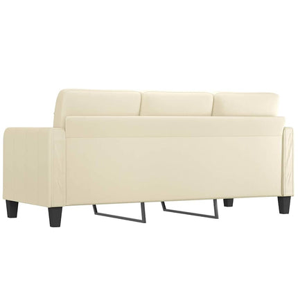 3-sitssoffa gräddvit 180 cm konstläder