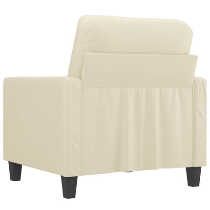Fåtölj Gräddvit 60 cm konstläder