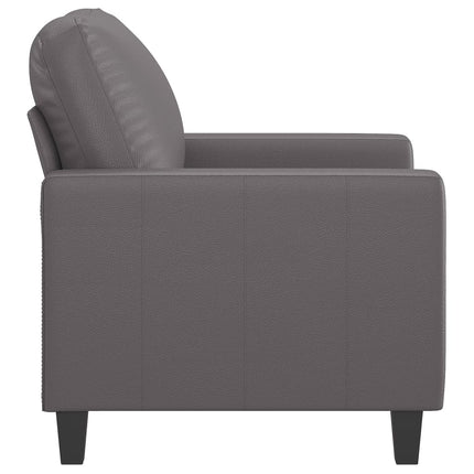 Fåtölj Grå 60 cm konstläder