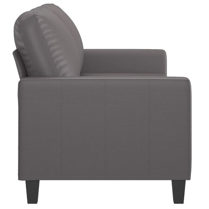 2-sitssoffa grå 140 cm konstläder