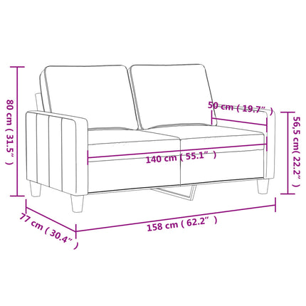 2-sitssoffa cappuccino 140 cm konstläder