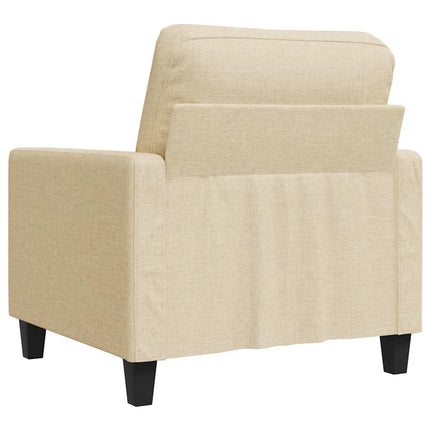 Fåtölj gräddvit 60 cm tyg