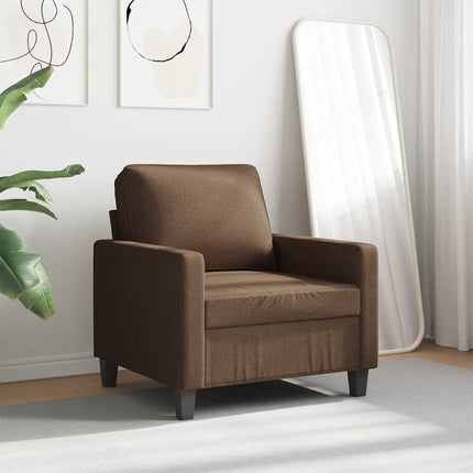 Fåtölj brun 60 cm tyg