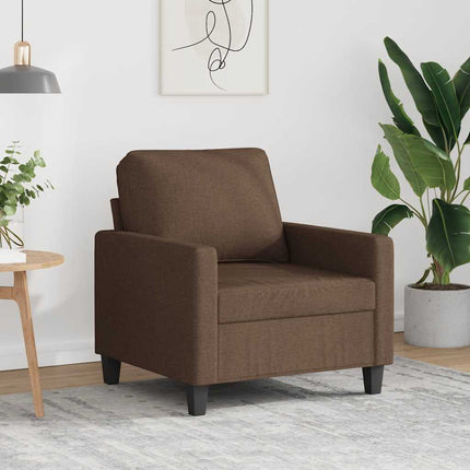 Fåtölj brun 60 cm tyg