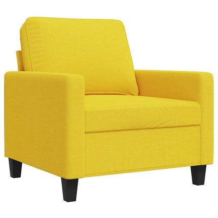 Fåtölj ljusgul 60 cm tyg