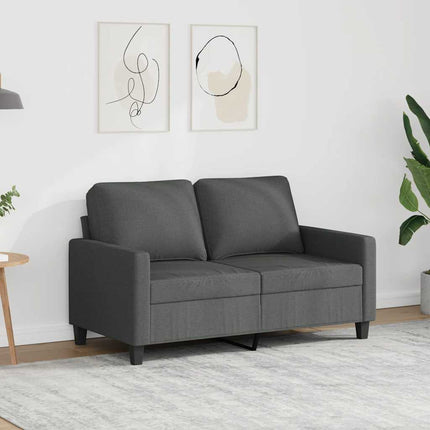 Soffa 2-sits mörkgrå 120 cm tyg