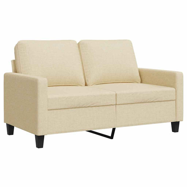 2-sitssoffa gräddvit 120 cm tyg