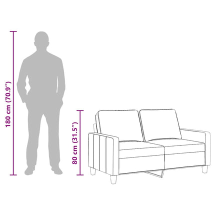 2-sitssoffa gräddvit 120 cm tyg