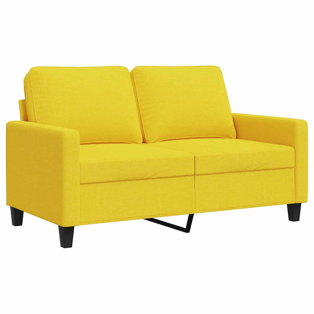 2-sitssoffa ljusggul 120 cm tyg