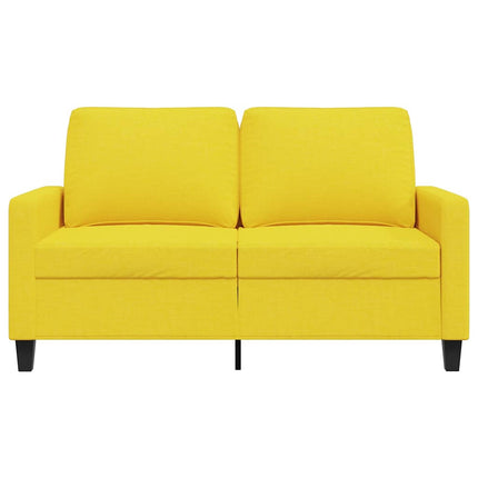 2-sitssoffa ljusggul 120 cm tyg