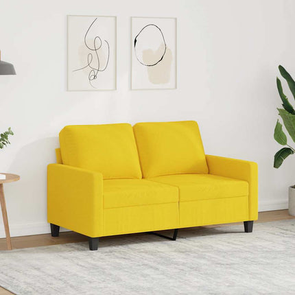 2-sitssoffa ljusggul 120 cm tyg