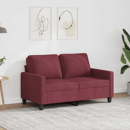 2-sitssoffa vinröd 120 cm tyg