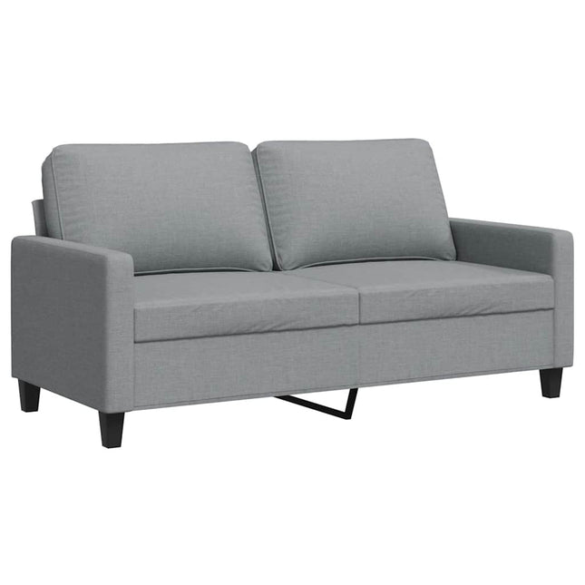 2-sitssoffa ljusgrå 140 cm tyg