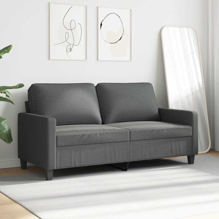 Soffa 2-sits mörkgrå 140 cm tyg