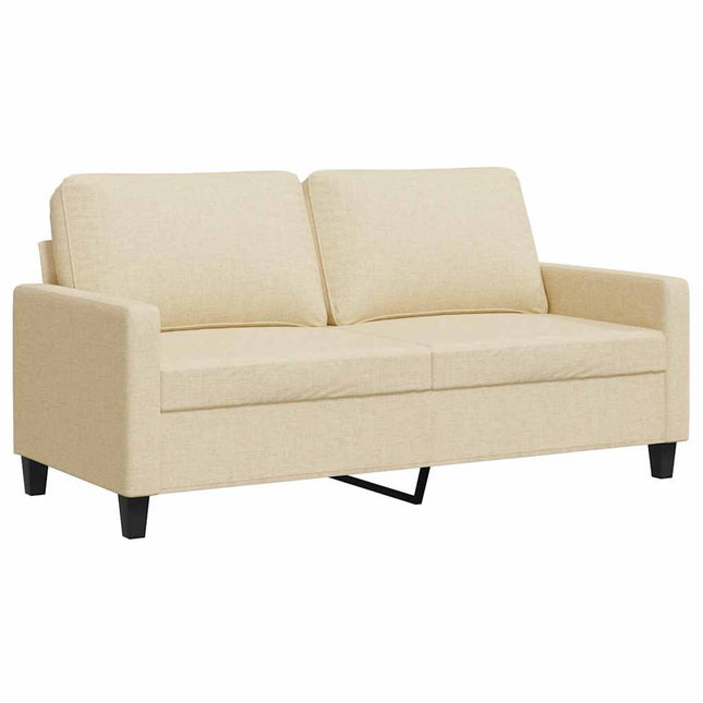 2-sitssoffa gräddvit 140 cm tyg
