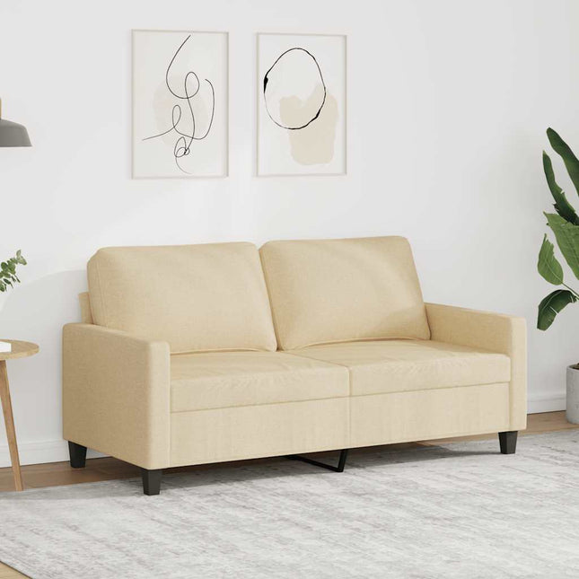 2-sitssoffa gräddvit 140 cm tyg
