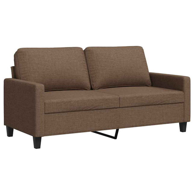 2-sitssoffa brun 140 cm tyg